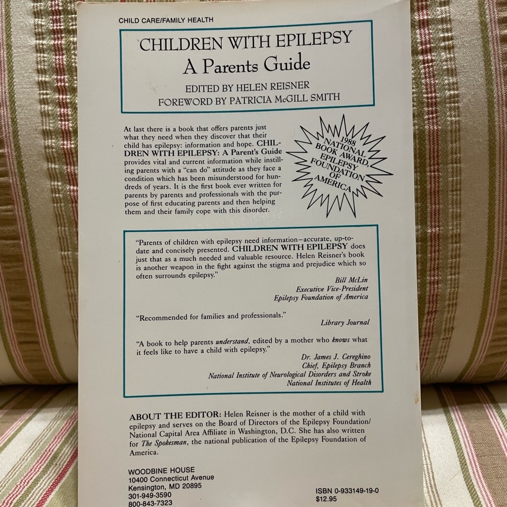 3/$10 Book- Children with Epilepsy~Helen Reisner - Picture 2 of 2